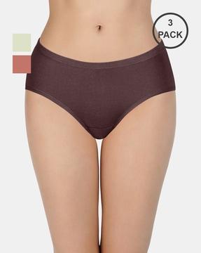 pack of 3 mid-rise cotton hipster briefs