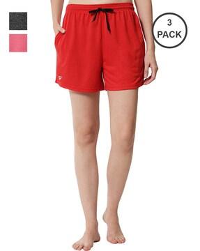 pack of 3 mid-rise shorts