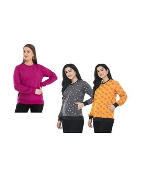 pack of 3 paisley print sweatshirts