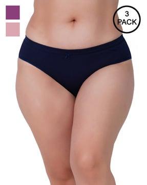 pack of 3 panties with elasticated waist