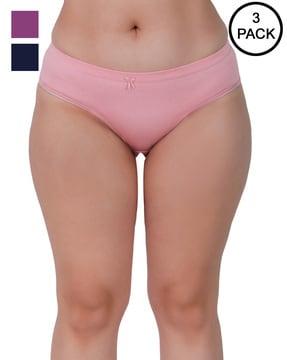 pack of 3 panties with elasticated waist