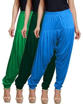 pack of 3 patiala pants with elasticated waist