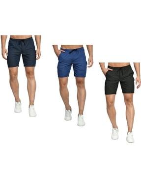 pack of 3 polyester bermudas