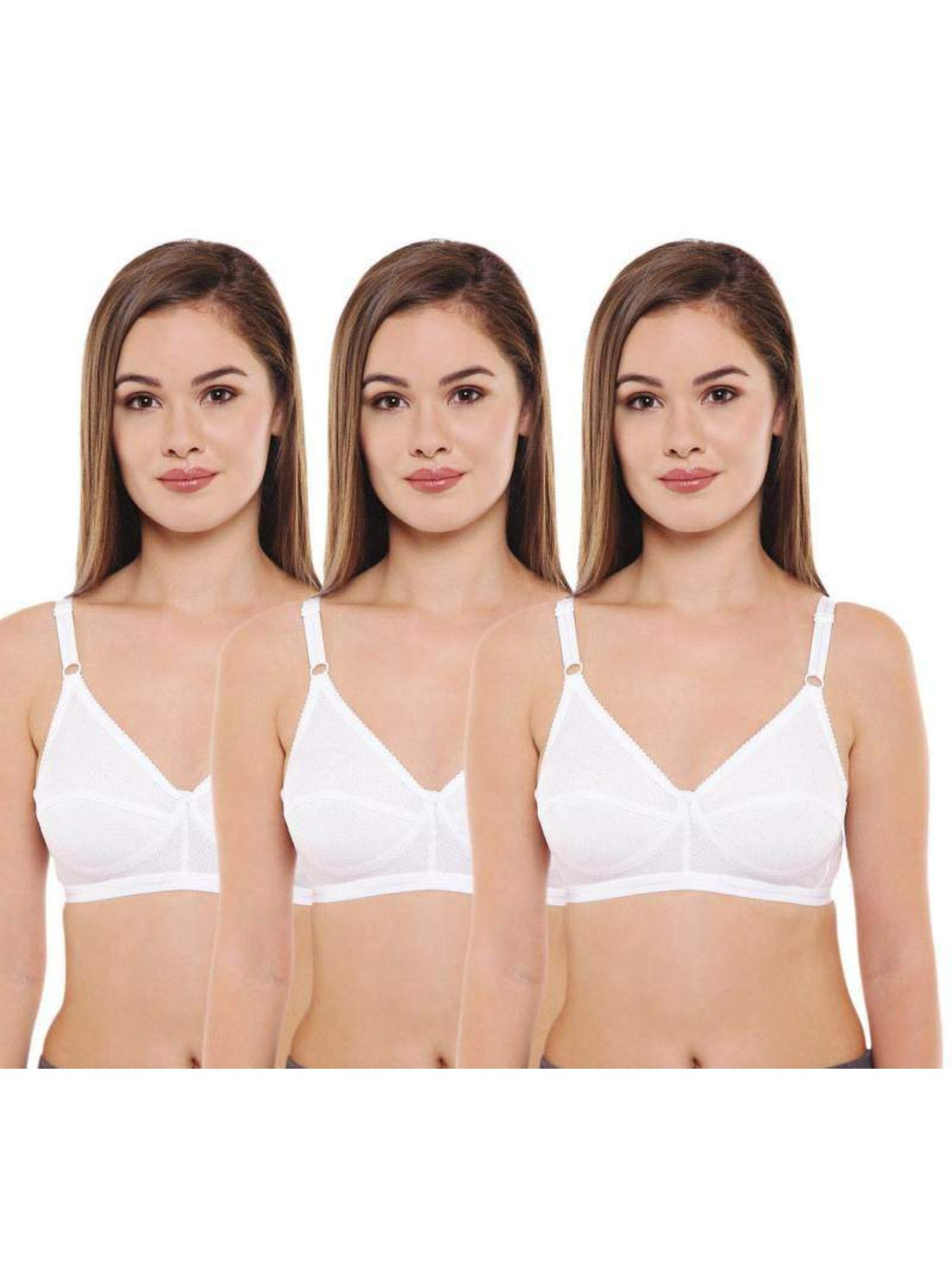 pack of 3 premium perfect coverage bra in white colour