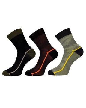 pack of 3 printed ankle-length everyday socks