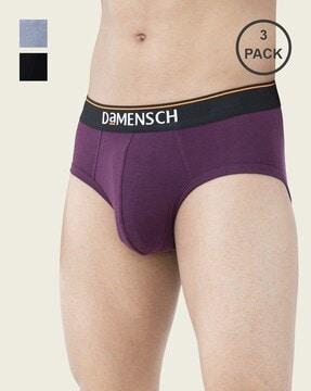 pack of 3 printed border briefs