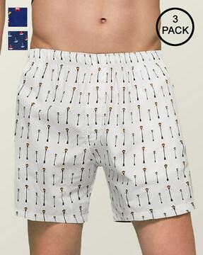 pack of 3 printed boxers