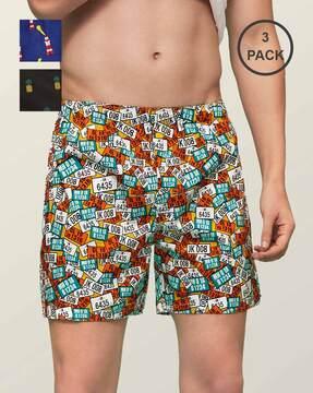 pack of 3 printed boxers