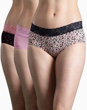 pack of 3 printed boyshorts with elasticated waist