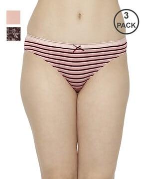 pack of 3 printed brief panties