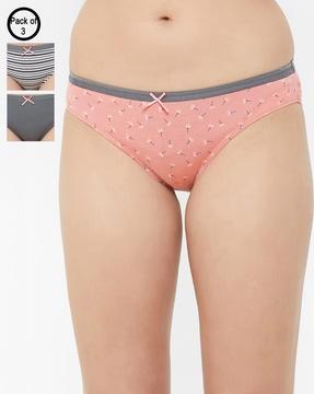 pack of 3 printed brief panties