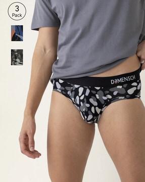 pack of 3 printed briefs