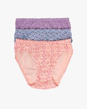 pack of 3 printed hipster panties