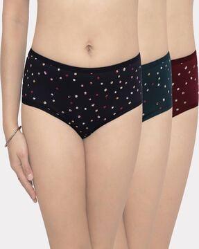 pack of 3 printed hipster panties