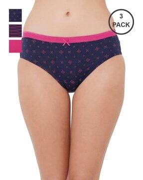 pack of 3 printed hipster panties