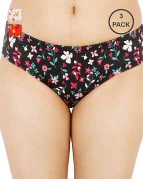 pack of 3 printed hipster panties