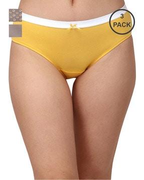 pack of 3 printed hipster panties