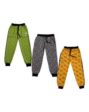 pack of 3 printed joggers