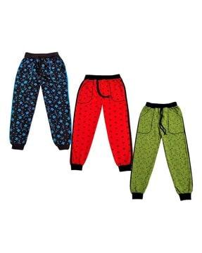 pack of 3 printed joggers