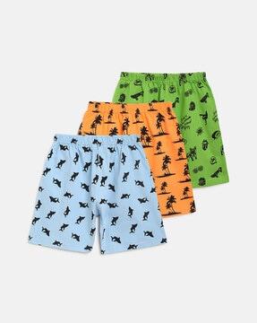 pack of 3 printed shorts