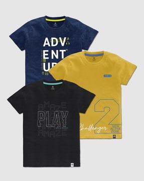 pack of 3 printed t-shirts