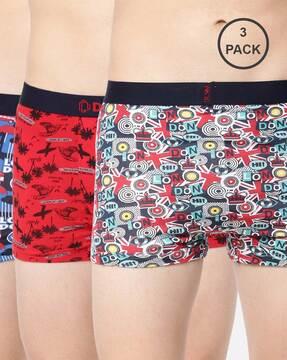 pack of 3 printed trunks