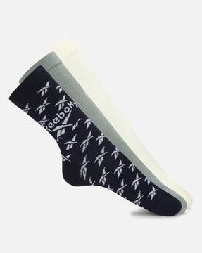 pack of 3 ribbed ankle-length everyday socks
