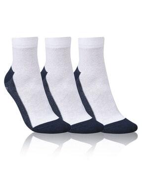 pack of 3 ribbed ankle-length socks