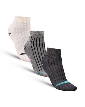 pack of 3 ribbed ankle-length socks