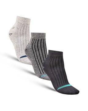 pack of 3 ribbed ankle-length socks