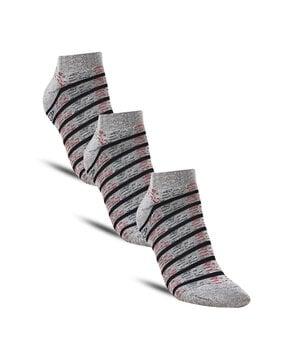 pack of 3 ribbed ankle-length socks