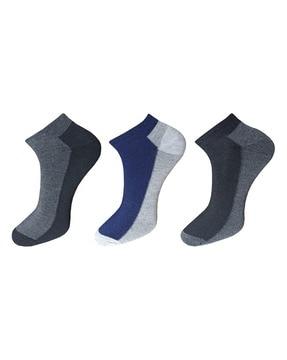 pack of 3 ribbed ankle-length socks