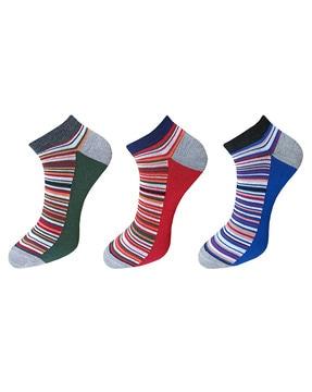 pack of 3 ribbed ankle-length socks