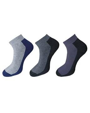 pack of 3 ribbed ankle-length socks