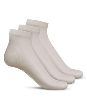 pack of 3 ribbed ankle-length socks