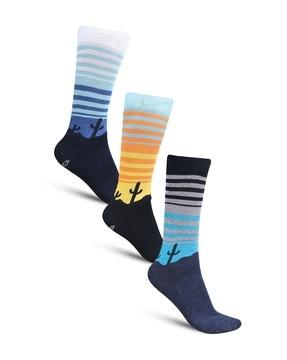 pack of 3 ribbed mid-calf length socks