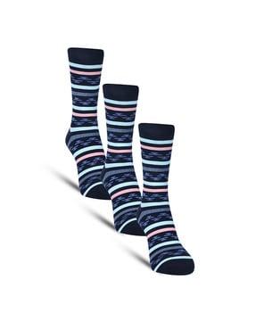 pack of 3 ribbed mid-calf length socks