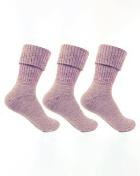 pack of 3 ribbed woollen socks