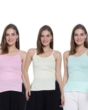 pack of 3 round-neck camisoles