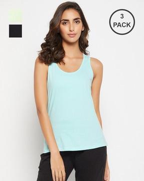 pack of 3 round-neck camisoles