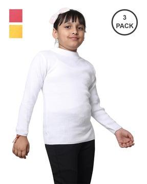 pack of 3 round-neck pullover sweater