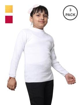 pack of 3 round-neck pullover sweater