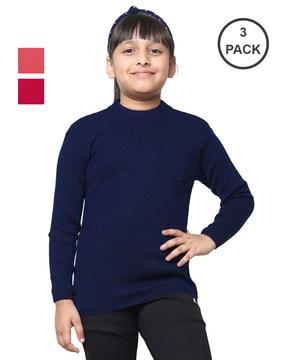 pack of 3 round-neck pullover sweater