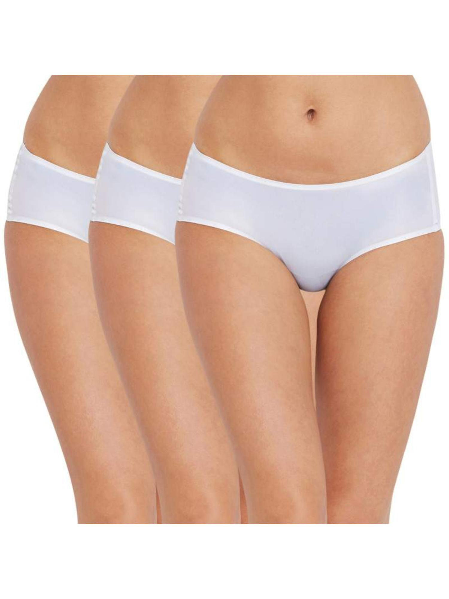 pack of 3 seamless hipster panties - white