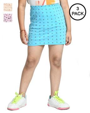 pack of 3 skirt with elasticated waistband