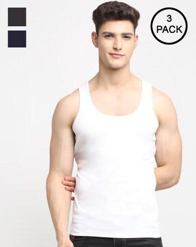 pack of 3 sleeveless vest