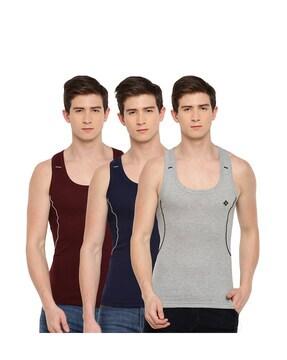 pack of 3 sleeveless vests