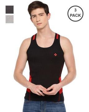 pack of 3 sleeveless vests