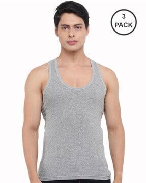 pack of 3 sleeveless vests