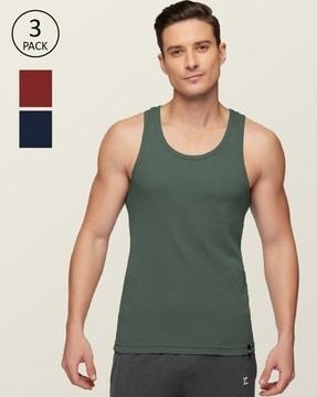 pack of 3 sleeveless vests